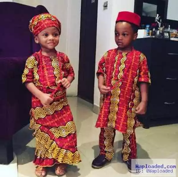 Checkout this adorable picture of Peter and Paul Okoye